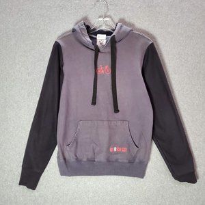 Go Rigo Go‎ Men Sweatshirt XXS Gray Hoodie Logo Cycling Graphic Pockets
